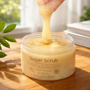Emulsified Sugar Body Scrub | Sweet Orange Vanilla, Dry Skin Relief