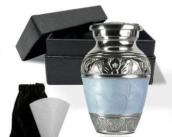 Handcrafted Mini Keepsake Urn: Enamel Memorial Ash Holder