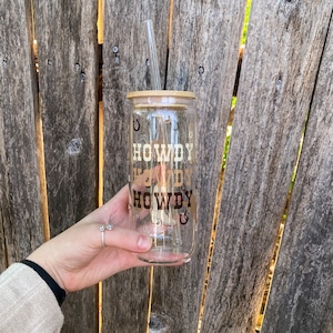 Howdy Iced Coffee Glass