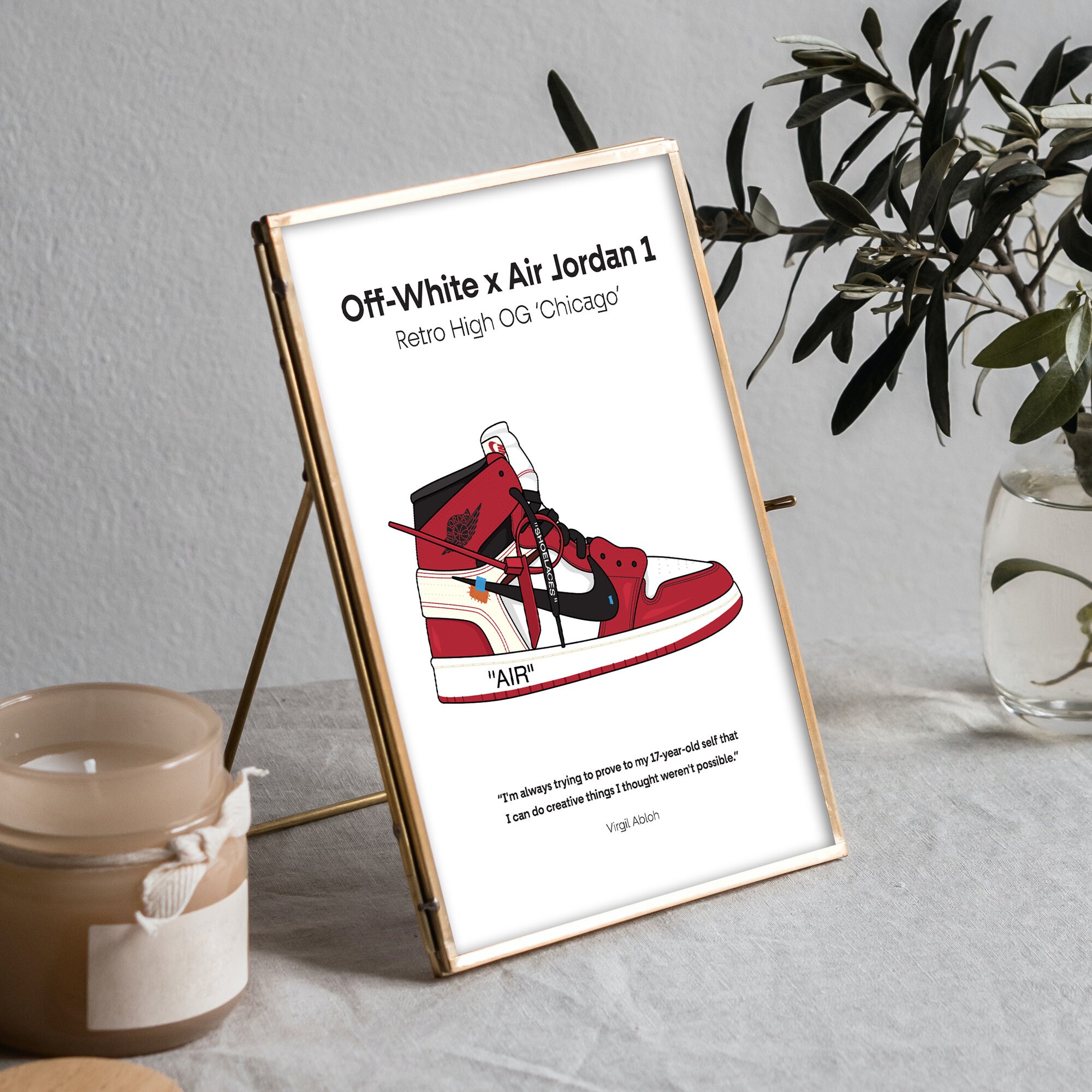 Air Jordan 1 Chicago Print: Virgil Abloh Quote (digital Download