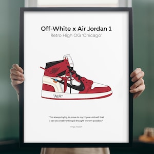Off White Jordan 1 Poster - Etsy