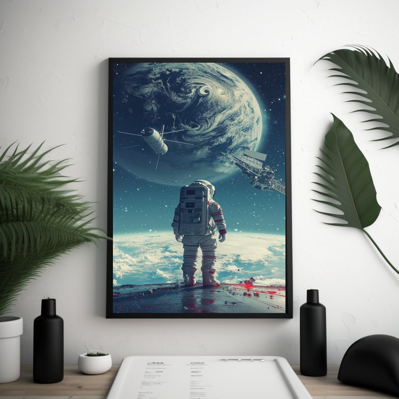 Astronaut in Space: Cosmic Adventure Digital Art AI Digital Download ...