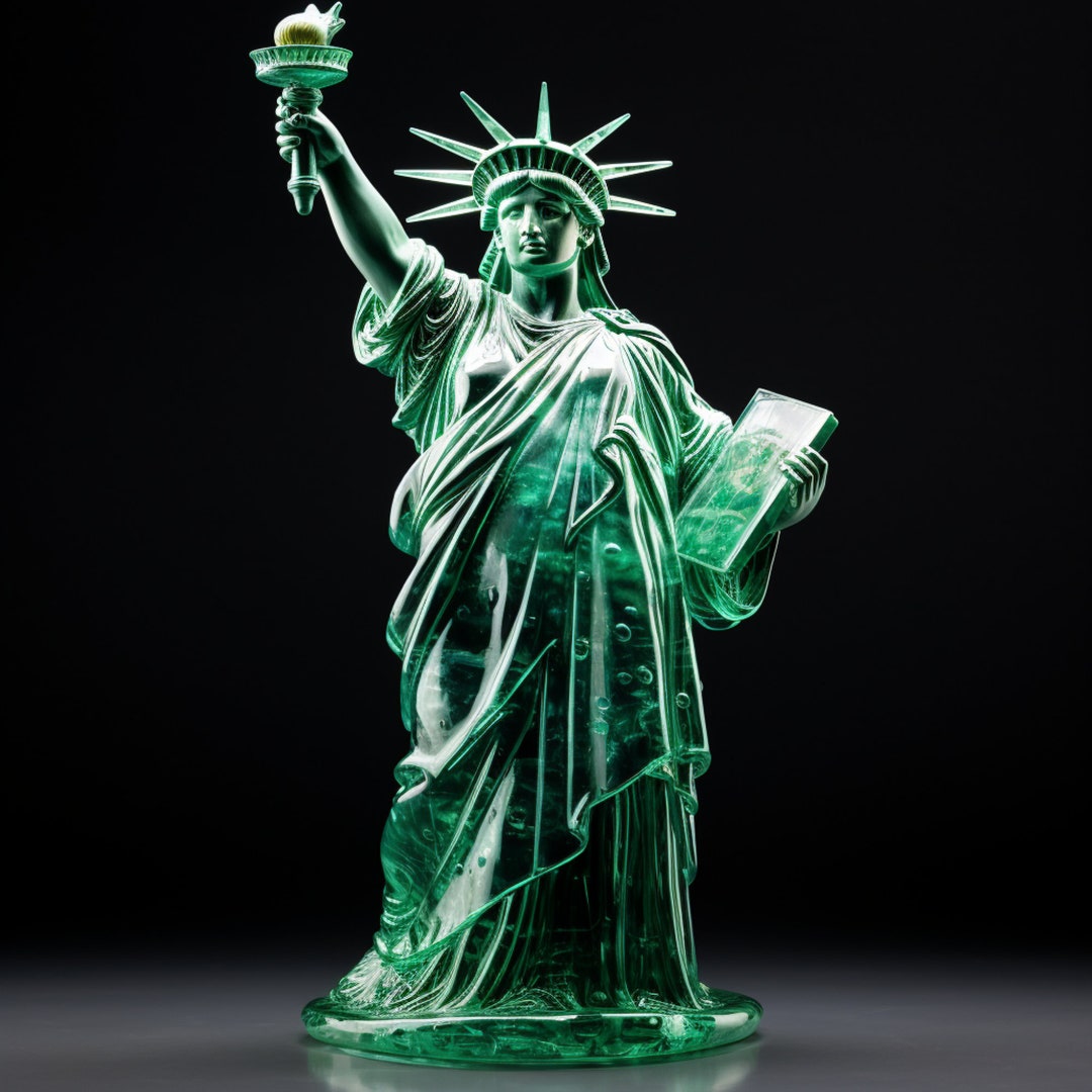 Statue of Liberty Glass AI Digital Download Digital Art Digital Image