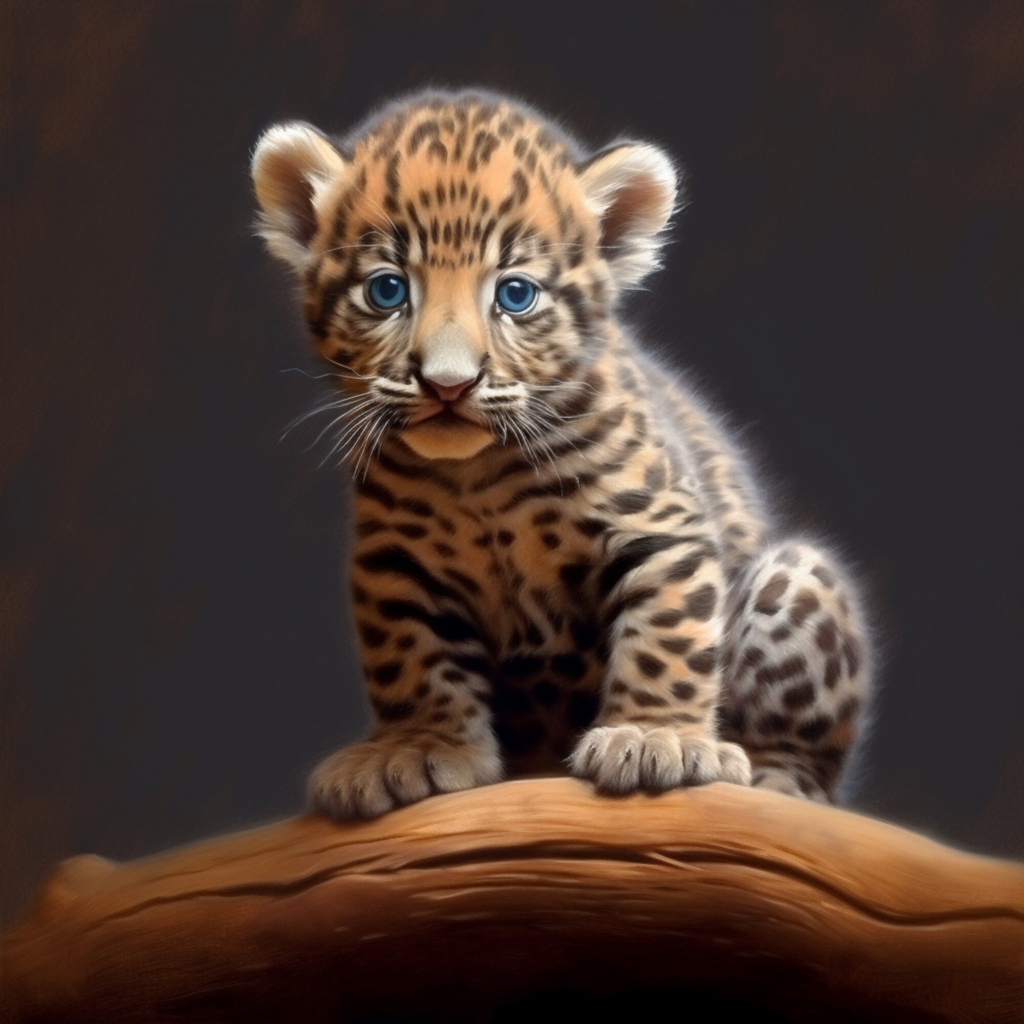 Baby Jaguar Color AI Digital Download Digital Art Animal Etsy