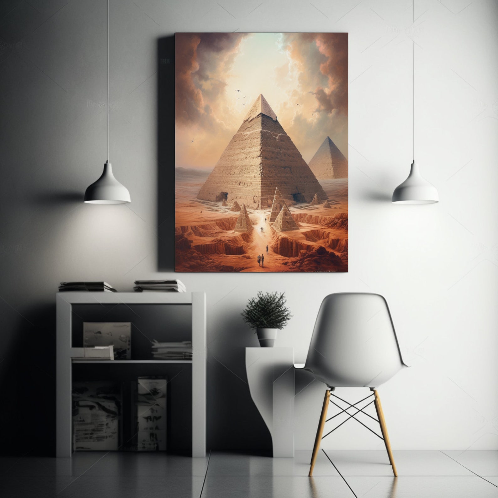 Pyramids of Giza Derek Riggs AI Digital Download Digital Art Digital ...