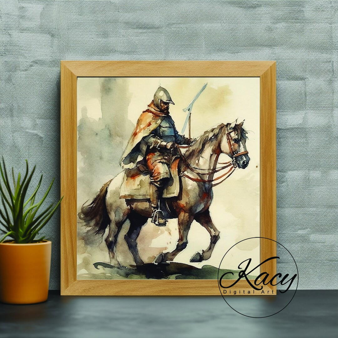 Medieval Knight Art Medieval Wall Art Wall Art Deco Wall Etsy