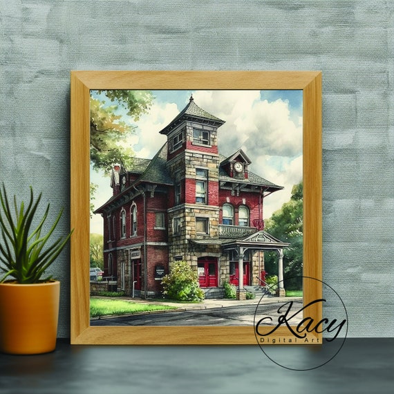 Firehouse Art Firehouse Wall Art Wall Art Deco Wall Art Print Deco  Printable Watercolor Painting DIGITAL DOWNLOAD ONLY - Etsy