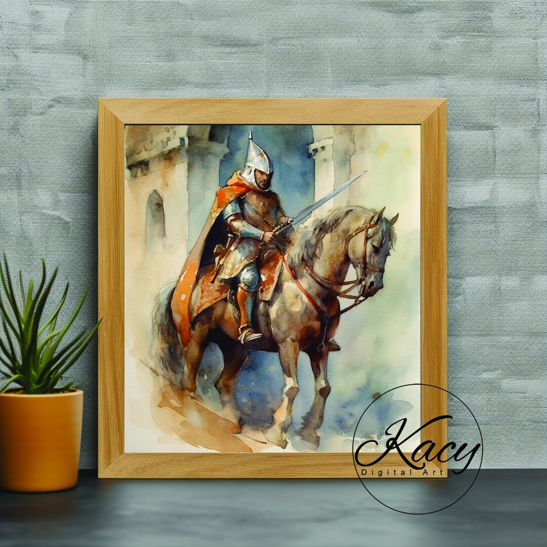 Medieval Knight Art Medieval Wall Art Wall Art Deco Wall Art Print Deco