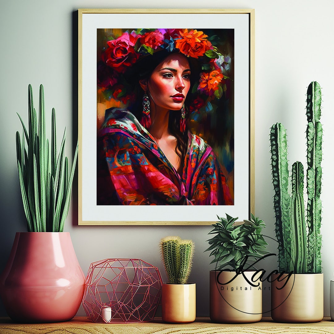 Mexican Culture Fashion Art Mexican Wall Art Mexican Art Etsy