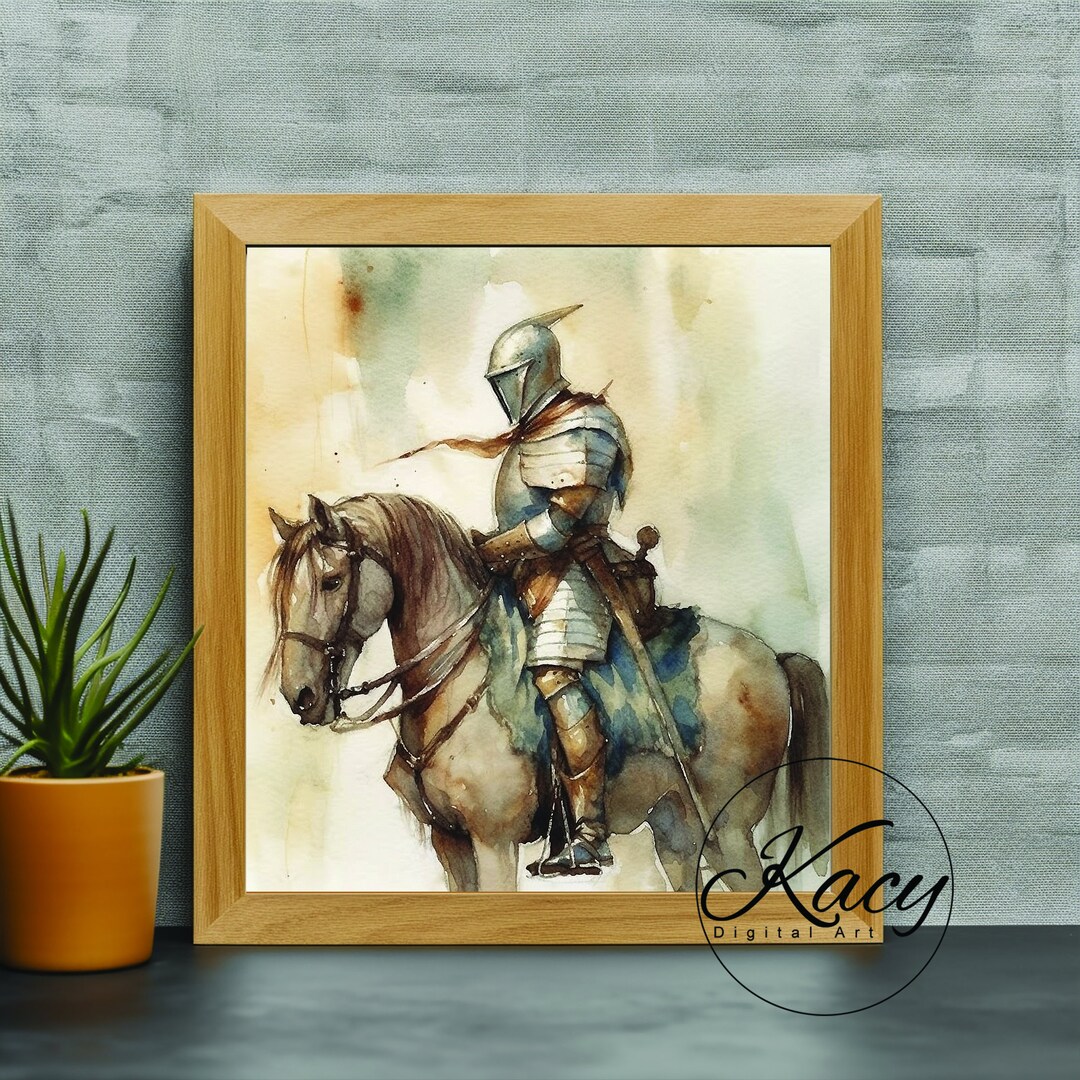 Medieval Knight Art Medieval Wall Art Wall Art Deco Wall Art Print Deco