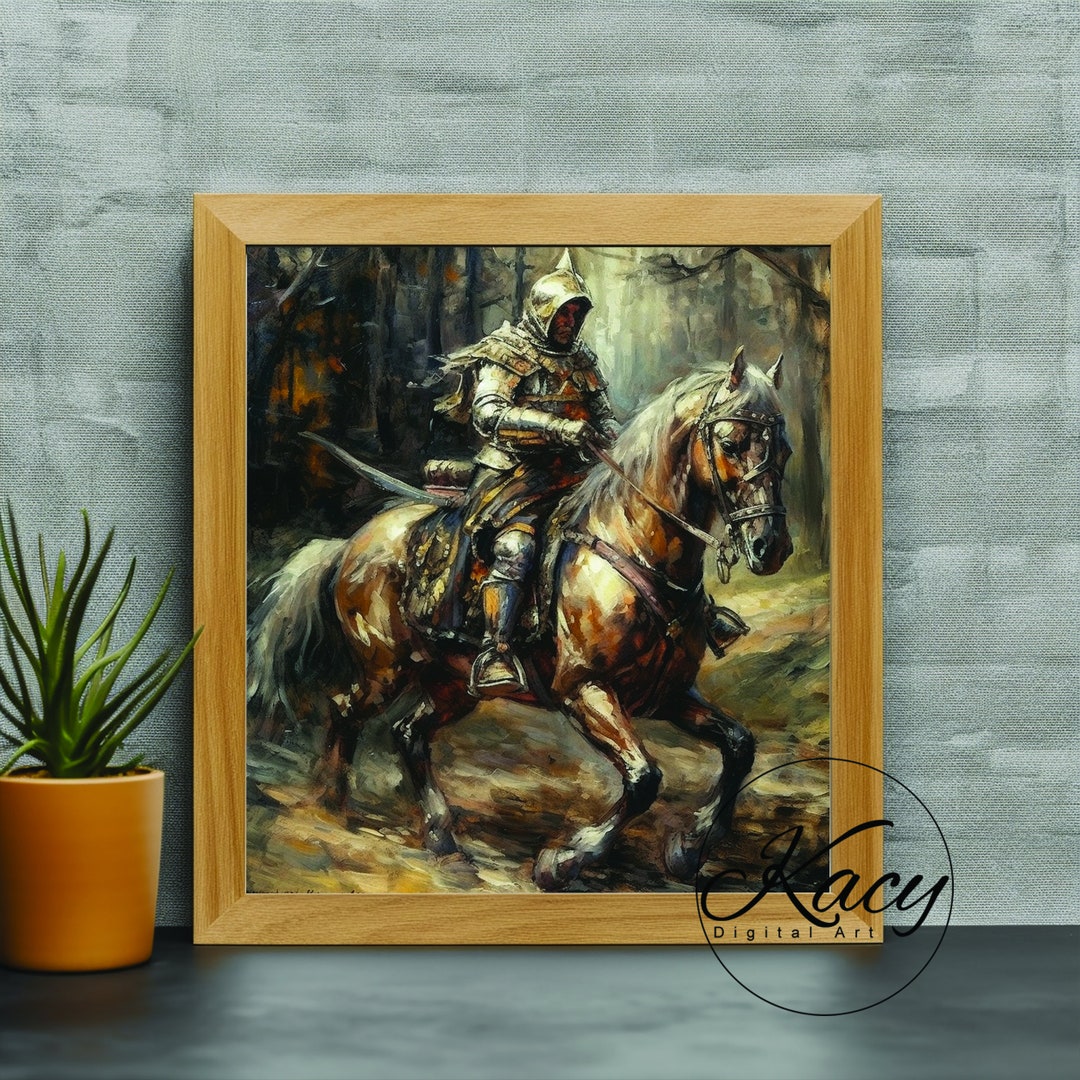 Medieval Knight Art Medieval Wall Art Wall Art Deco Wall Art Print Deco
