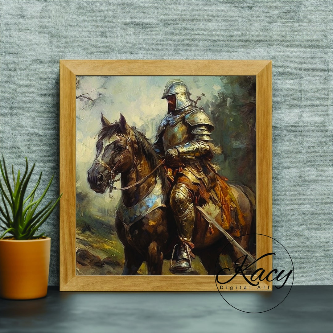 Medieval Knight Art Medieval Wall Art Wall Art Deco Wall Art Print Deco