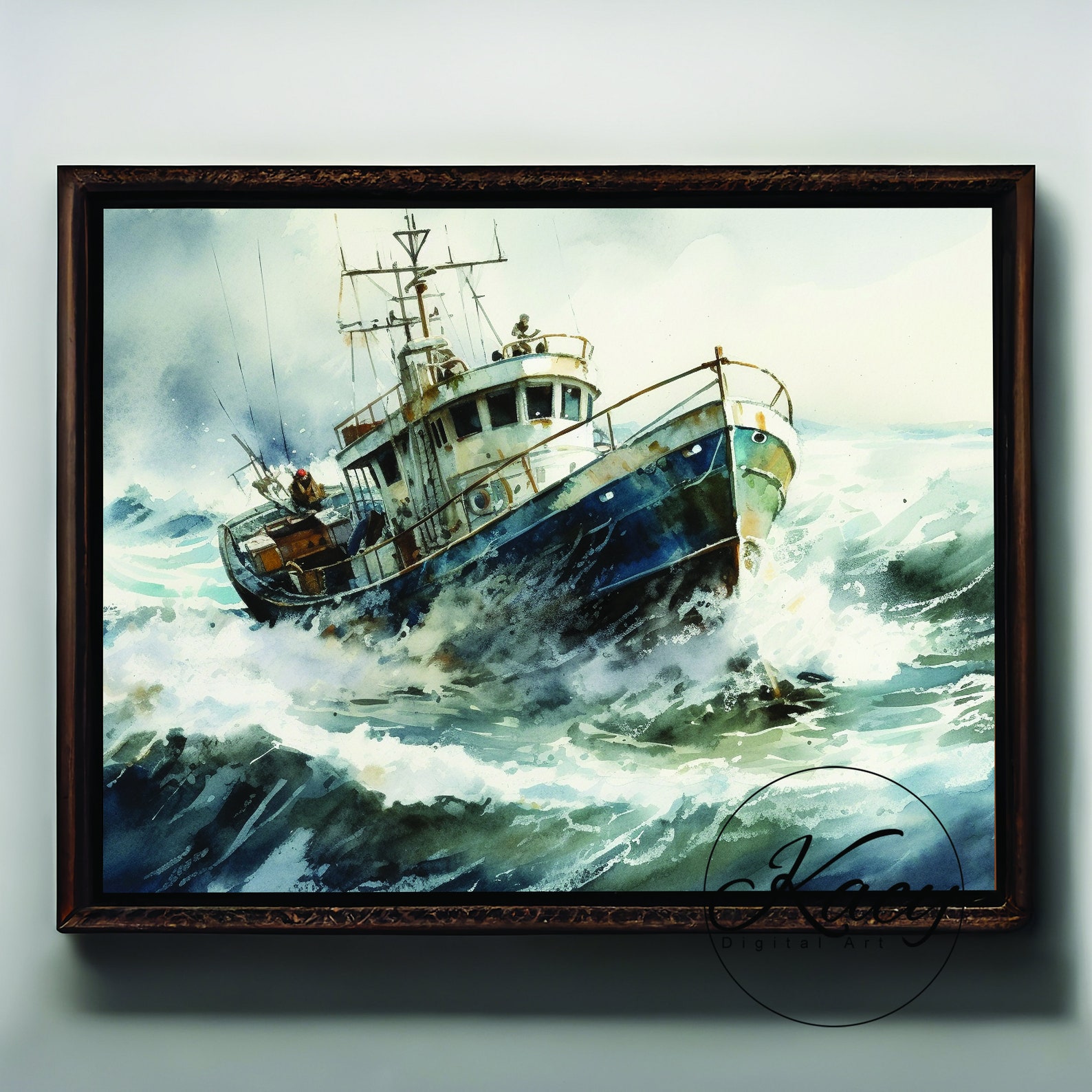 Fishing Boat Art Fishing Boat Wall Art Wall Art Deco Wall Art Print