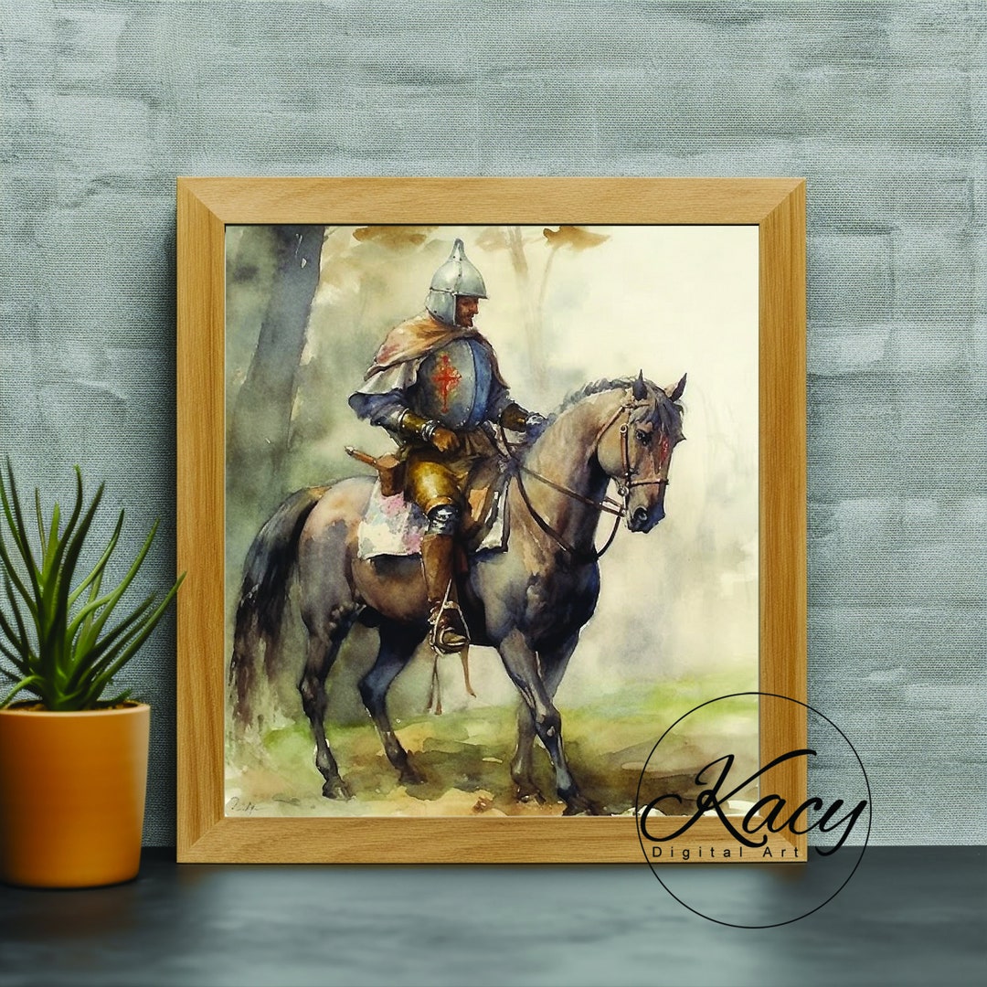 Medieval Knight Art Medieval Wall Art Wall Art Deco Wall Etsy