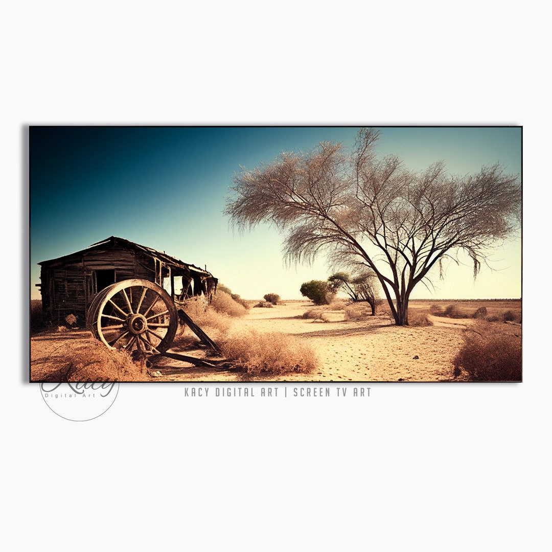 TV Screen Art Desert Landscape Art Wall Art Desert Tv Art Decor DOWNLOAD ONLY Etsy
