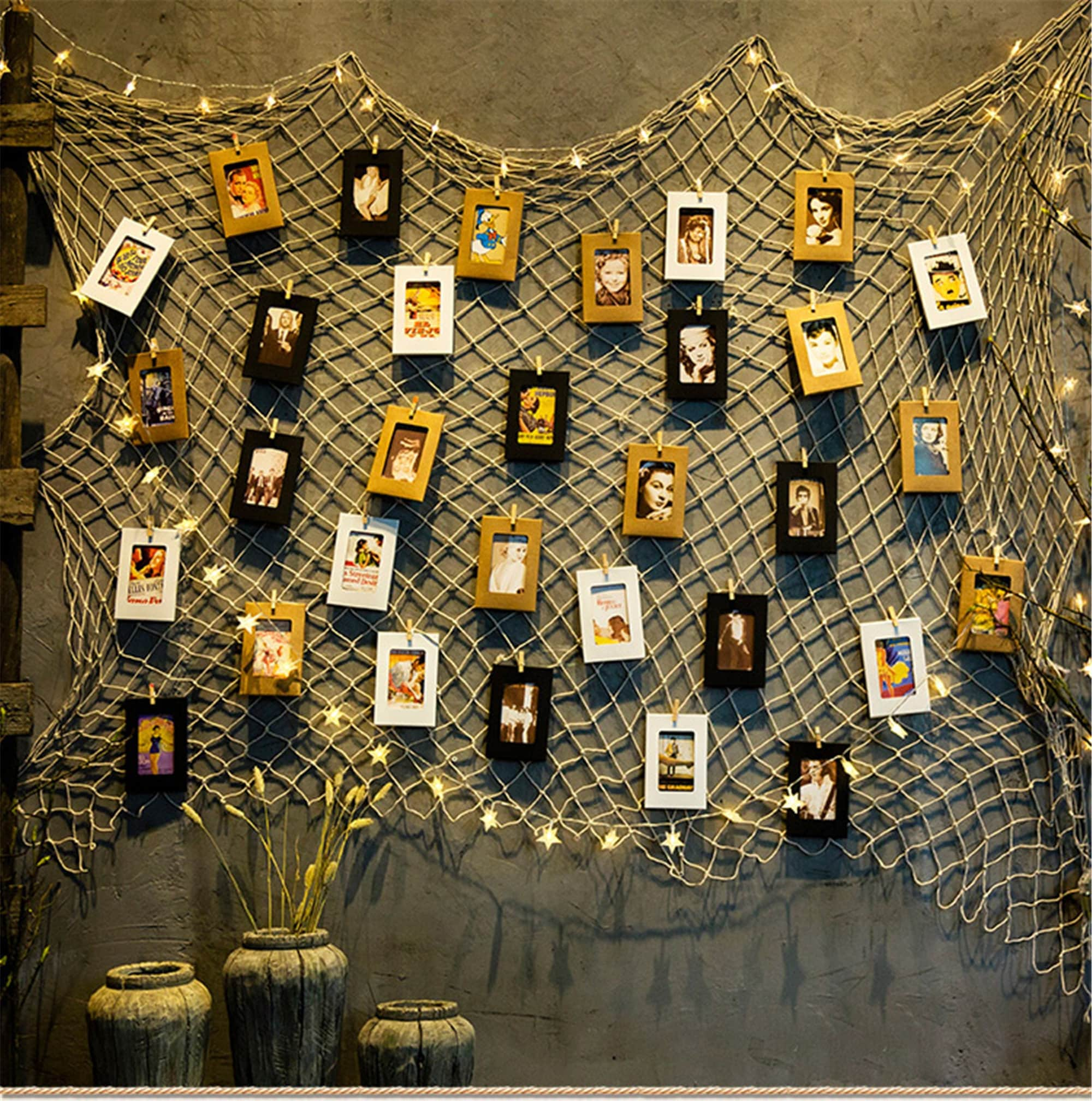 Yirtree Hanging Instant Photo Display Decorative Wall Hanging String with  Clips, Stick and Hang Photo Wall Decor, Wall Hanging Pictures Display for  Home, Dormitory and Cafe Decoration 