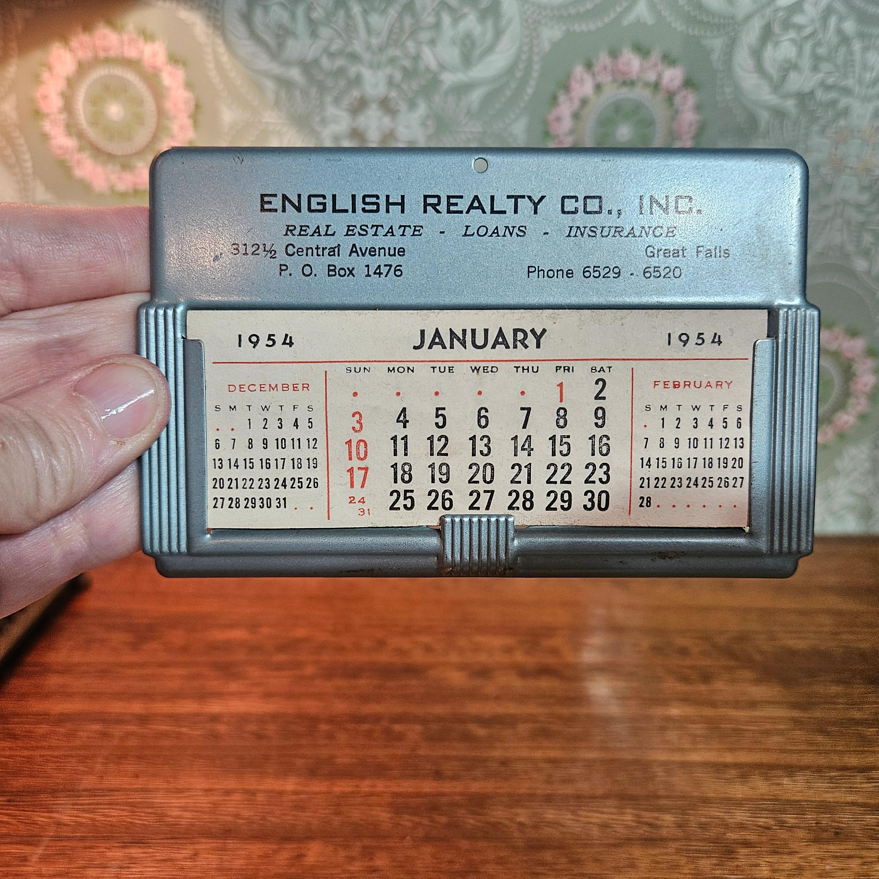 1954 Calendar - Etsy