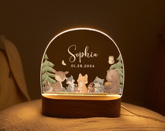 Personalisiertes Baby Nachtlicht, individuelles Nachtlicht mit Namen, Baby Geschenk Geburt, Geburtstagsgeschenk, Tauf- und Weihnachtsgeschenk, Kinder Lampe