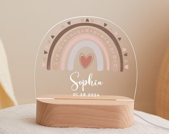 Veilleuse personnalisée, veilleuse bébé personnalisée, cadeau naissance bébé, lampe pour chambre d'enfant, cadeau baptême et noël, cadeau baby shower