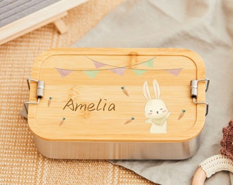 Lunchbox Baby personalisiert, Lunchbox Kinder, Geschenk zum Schulanfang, personalisierte Lunchbox mit Tieren, Lunchbox für den Kindergarten, Geburtstagsgeschenk