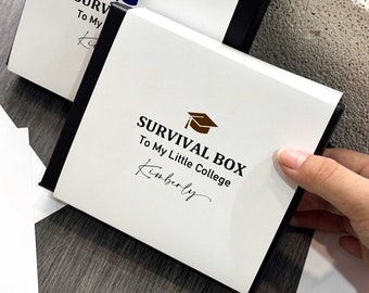College Survival Box, High School Graduation Gift, New College Gift Card Box, College Care Package, Money Holder,Custom High Graduation Gift