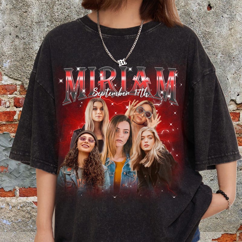 Personalized Girlfriend T-Shirt, Custom Face Photo Tee, Vintage 90s Graphic Shirt, Unique Gift for Her
