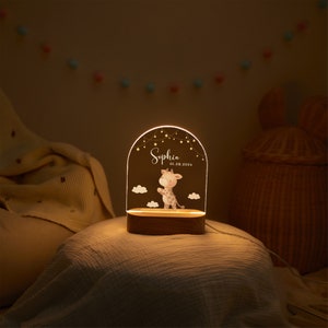 Baby night light personalized, cutsom night light children, baby gift birth, newborn gift, baby bedroom dec, bedside lamp, baby shower gift image 9