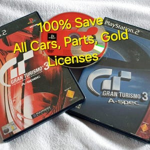 Gran Turismo 3 A-Spec 100% de ahorro - Tarjeta de memoria PS2 - Todos los coches, piezas y licencias Gold