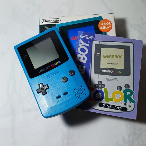 Refurbished Nintendo Gameboy Color Teal with Box & Matching Serial Number | Vintage Gaming Collectible