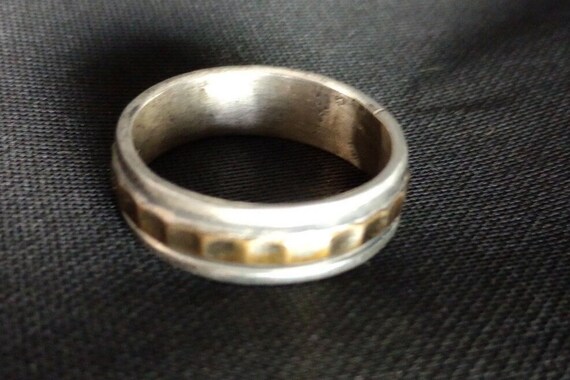Vintage Native American Apache Ring Sterling Silv… - image 1
