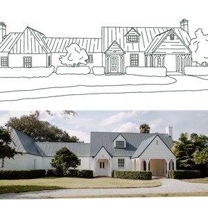 Custom sketch of building or landscape