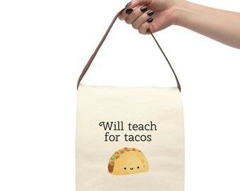 Cute Teacher Gift, Will Teach for Tacos Lunch Bag, Teacher Lunch Box,  Teacher Thank You, Funny Teacher Gift, Teacher Appreciation Gift 