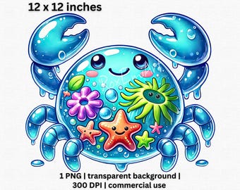 Ocean Blue Crab Clipart