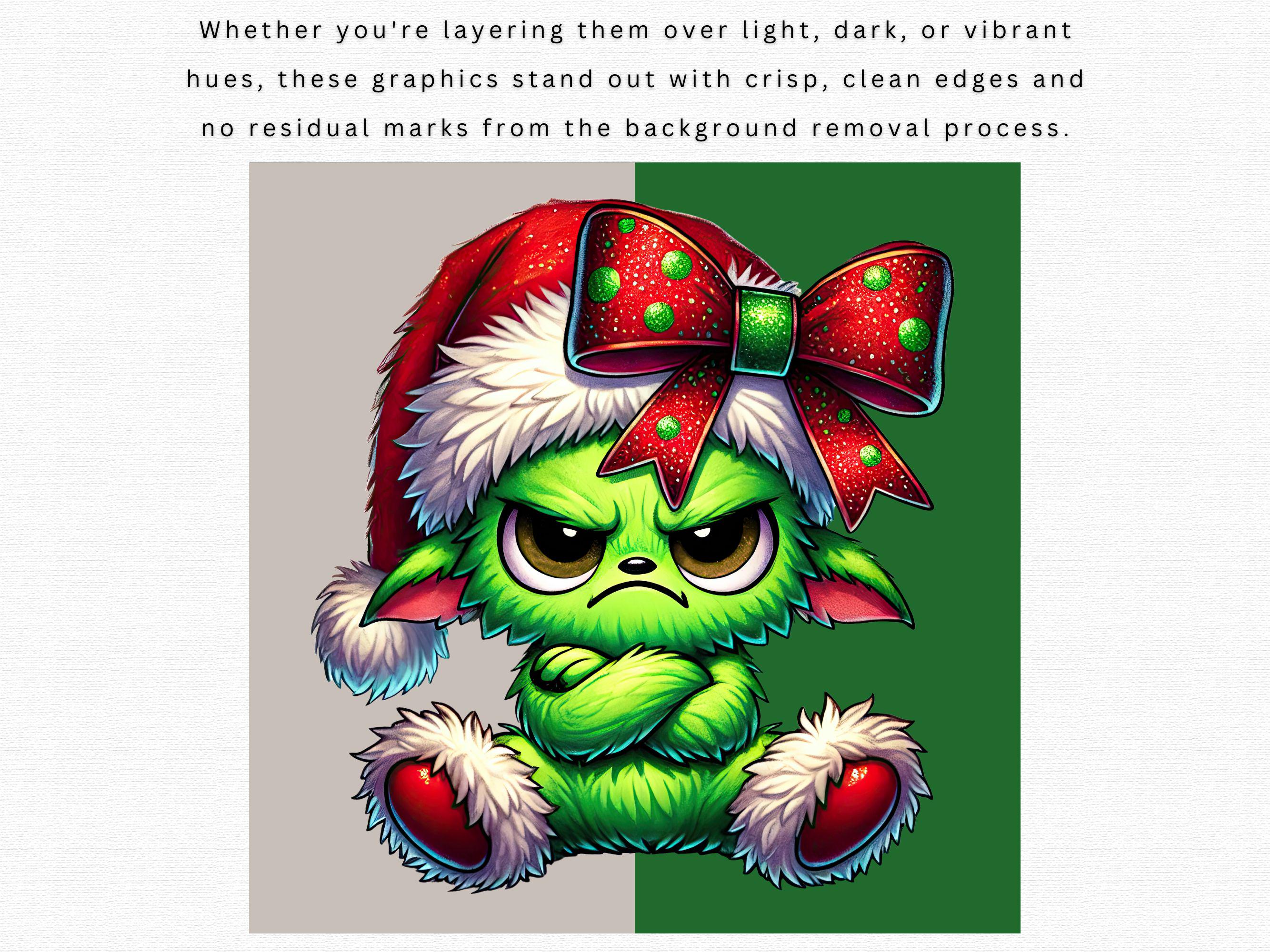 Grumpy Green Character Clipart, Quirky Furry Creature PNG, Playful ...