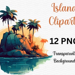 Palm tree clipart, tropical clipart for beach party favors, pool party invite and more | Free commercial use!