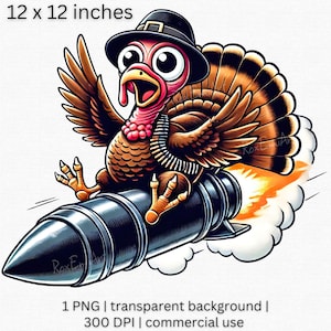 Caza de pavos PNG, pavo PNG, imágenes prediseñadas de cazador, sublimación de caza, pavo de dibujos animados con bala, imágenes prediseñadas de pavo divertido, imágenes prediseñadas peculiares