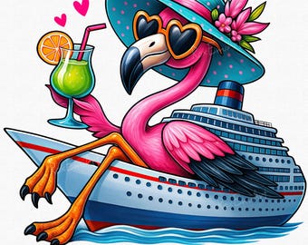 Flamingo Cruise Png, Girls Trip Png, Summer Vibes Png, Chic Flamingo Png, Cruise Shirt Design, Tropical Vacation Png, Funny Cruise Ship Png