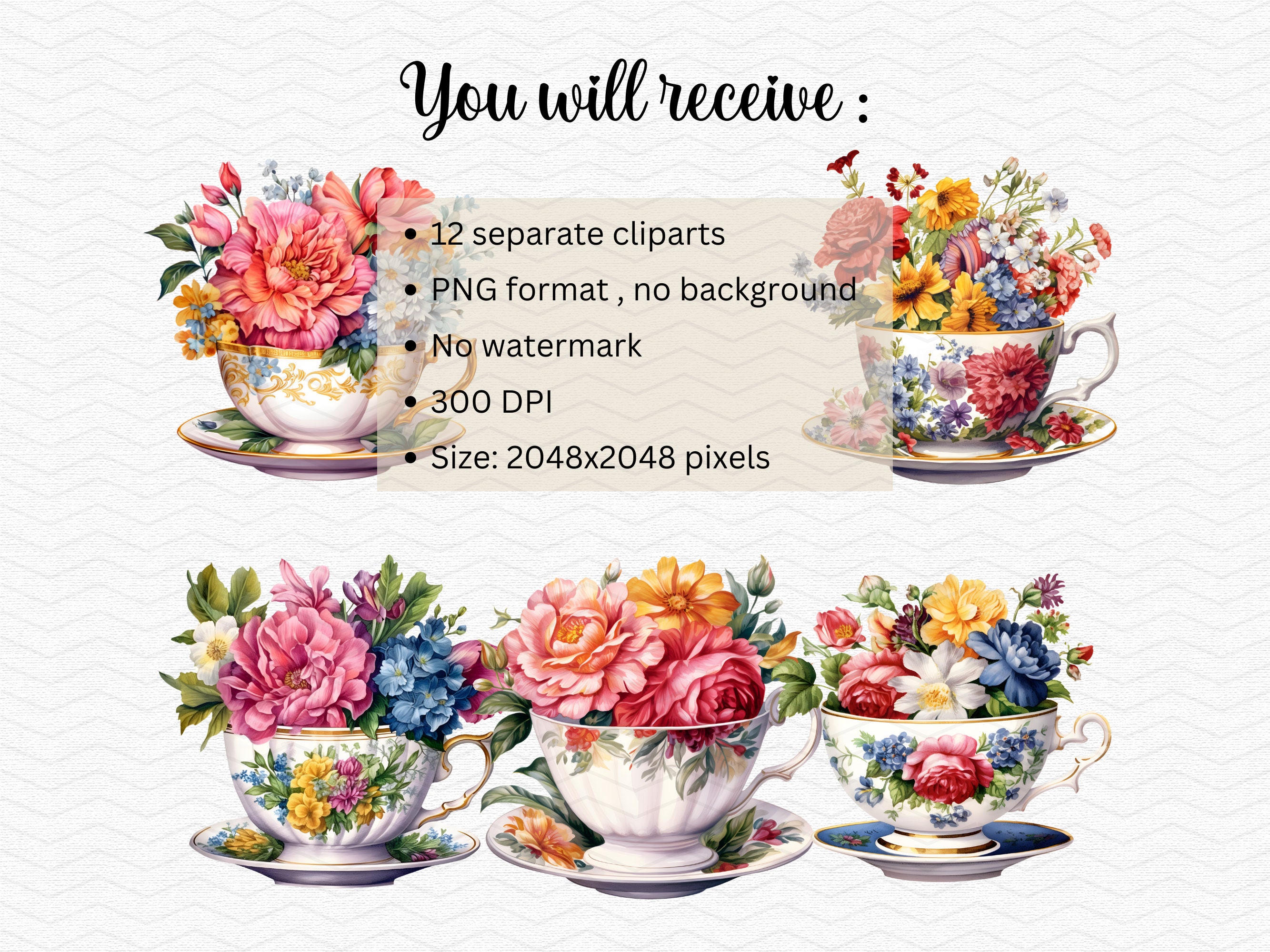 Vintage Teacup Clipart 12 Tea Cup Clipart Png Bundle Free Commercial