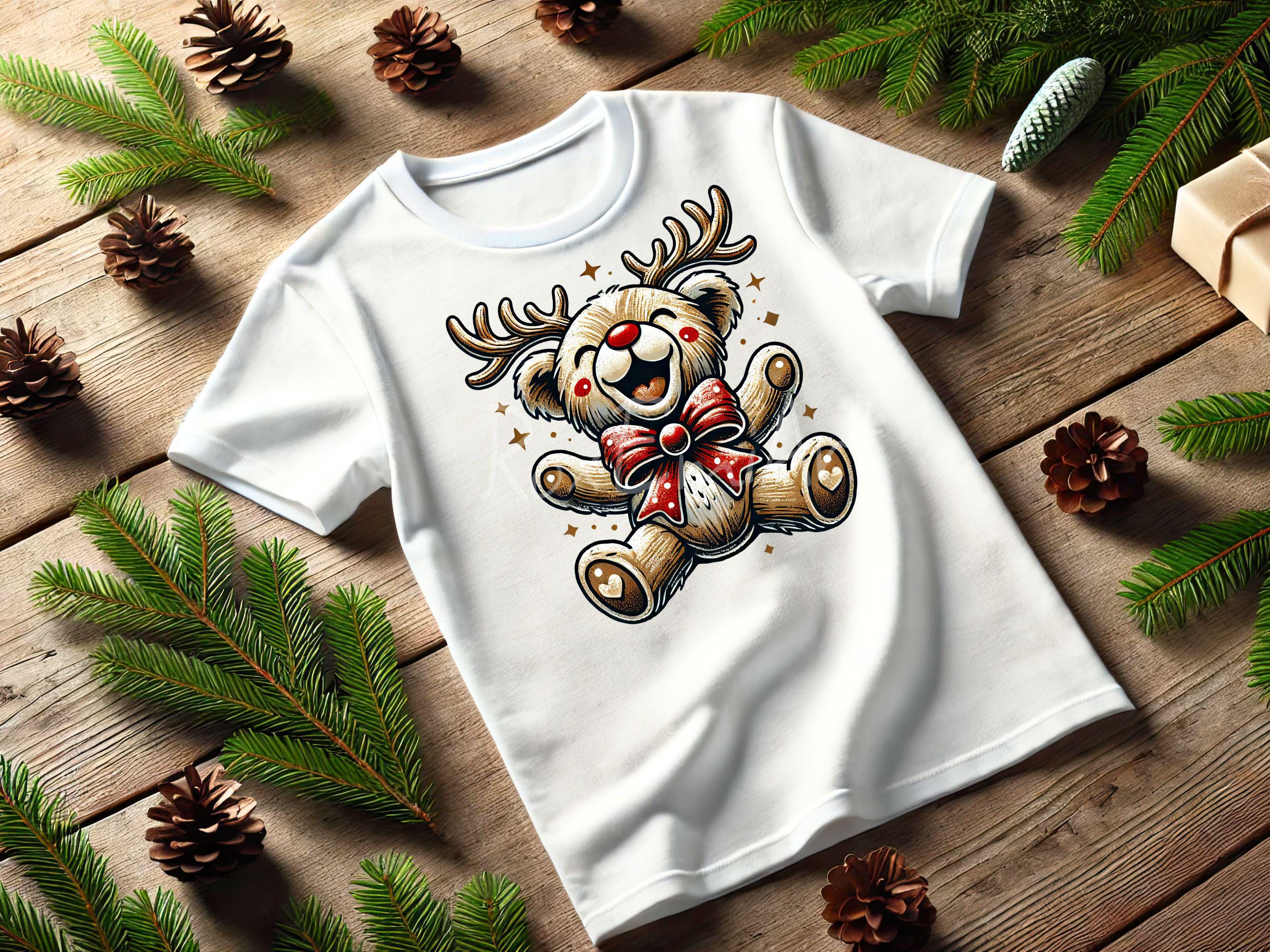 Reindeer Teddy Bear Clipart, Christmas PNG, Cute Bear With Bow PNG ...