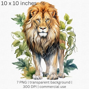 León colorido PNG para álbum de recortes, camisa Animal Kingdom, paquete PNG transparente, uso comercial gratuito