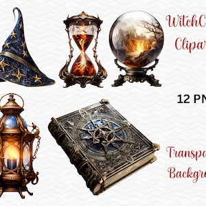 Witch Clipart | 12 PNG WitchCraft Clipart | Free Commercial Use!