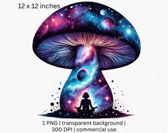 Images clipart psychédéliques de champignons magiques