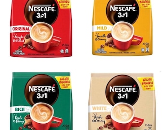 Nescafe Blend and Brew Instant 3 in 1 25 Sticks X 18g Premix Coffee Variety  