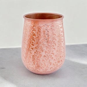 Handmade Diamond cut style copper glass,Health Benefits,Ayurvedic Water Tumbler,Eco-Friendly Glass,Best Gift Pure Copper Water Glass Healthy