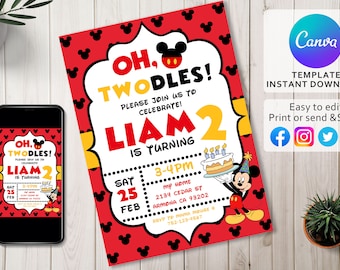 Boy Birthday Invite | 2nd Birthday Invitation | Boy Birthday Theme | Digital Birthday Invite | Boy Birthday Party