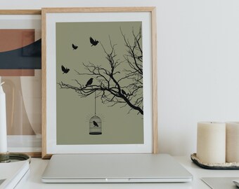 Vintage Tree Wall art Print | Tree poster print | Printable Vintage Wall art | Printable poster