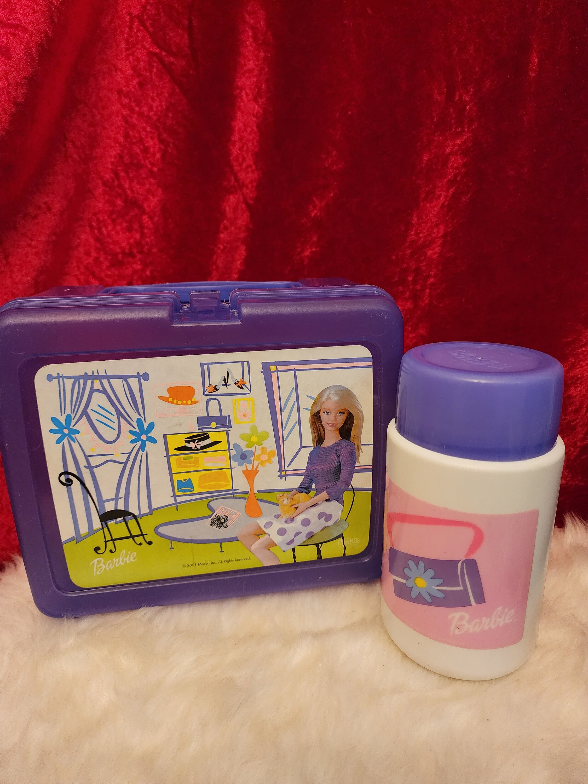 Vintage BARBIE Lunchbox & Thermos, 1988 - collectibles - by owner