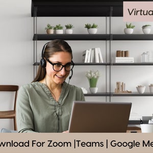 Virtual Background  | Zoom Virtual Office | Office Background | Zoom Back | Realistic Backdrop | Digital Download | Zoom Call Backdrop