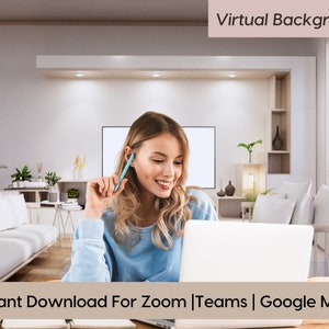 Virtual Background  | Zoom Virtual Office | Office Background | Zoom Back | Realistic Backdrop | Digital Download | Zoom Call Backdrop