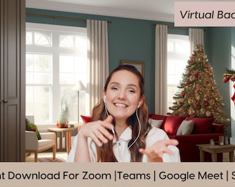 Christmas Virtual Background  | Zoom Virtual Office | Office Background | Zoom Back | Realistic Backdrop | Zoom Call Backdrop |Skype